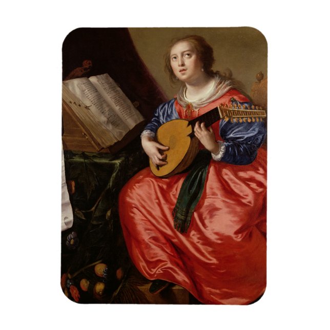 Saint Cecilia (oil on canvas) Magnet (Vertical)
