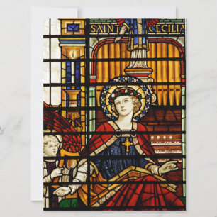 Saint Cecilia Patron Saint of Music Stained Glass 