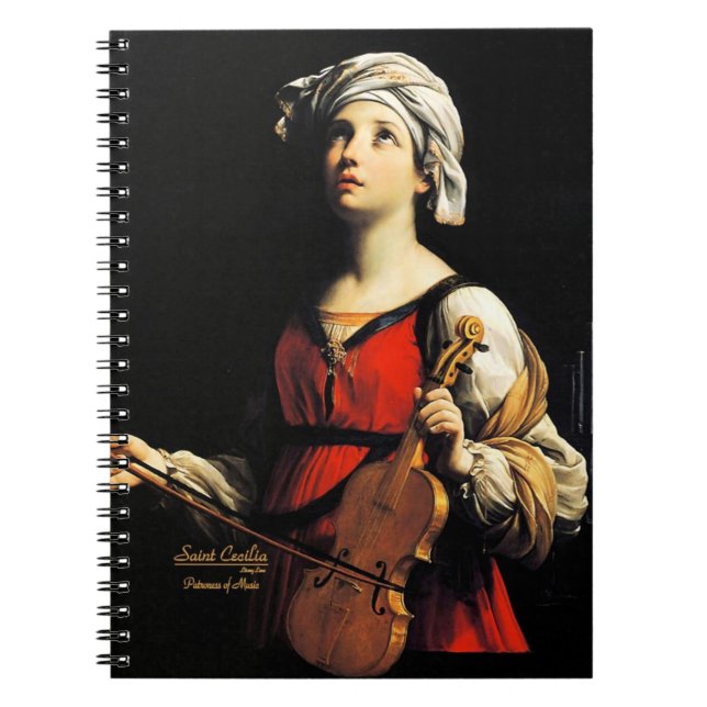 Saint Cecilia Patroness of Music Notebook (Front)