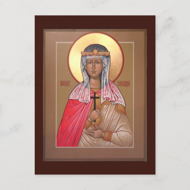 Saint Cecilia Prayer Card (Front)