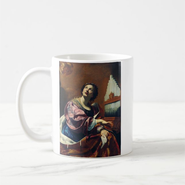 Saint Cecilia Premium "Heavenly Concert" Art Print Coffee Mug (Left)