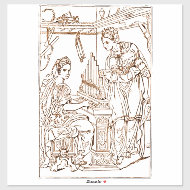 Saint Cecilia with Saint Catherine of Alexandria (Sheet)