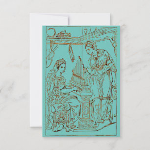 Saint Cecilia with Saint Catherine of Alexandria Thank You Card