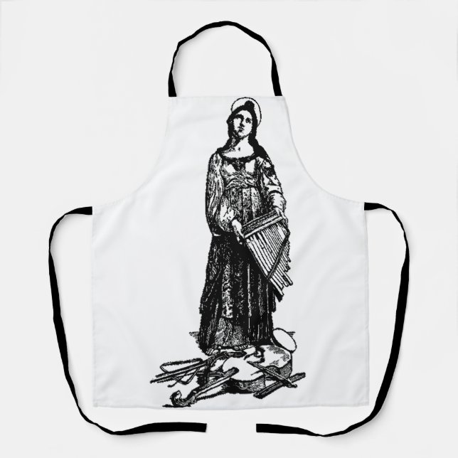 Saint Cecilia with violin by Raphael Apron (Front)