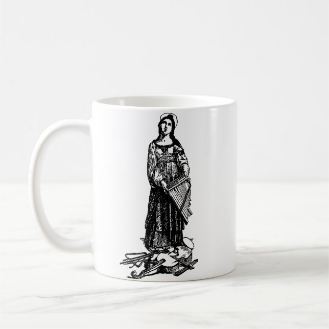 Saint Cecilia with violin by Raphael Coffee Mug (Left)