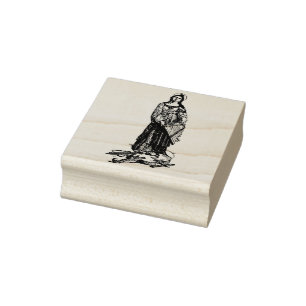 Saint Cecilia with violin by Raphael Rubber Stamp