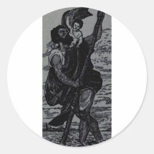 Saint Christopher by Titian Classic Round Sticker