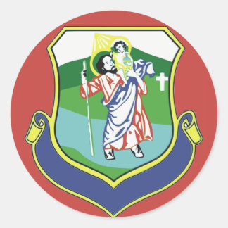 Saint Christopher Classic Round Sticker