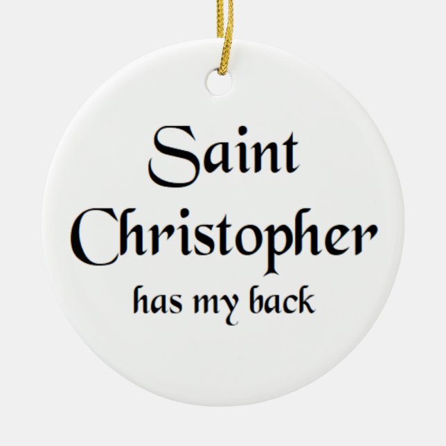 saint christopher coffee mug ceramic ornament (Front)
