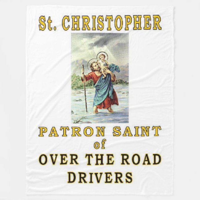 SAINT CHRISTOPHER FLEECE BLANKET (Front)