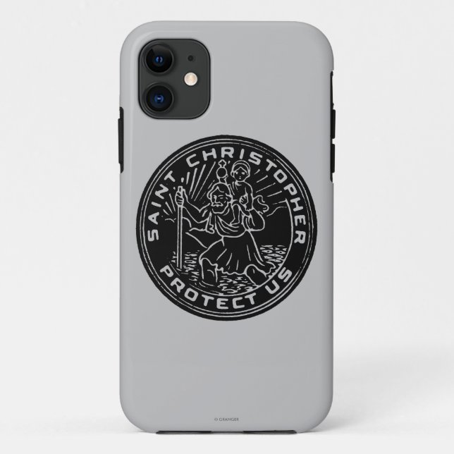 Saint Christopher Medal Case-Mate iPhone Case (Back)