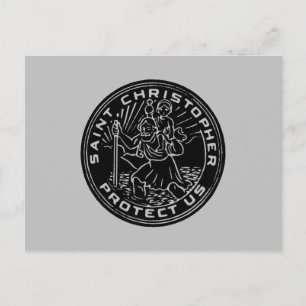 Saint Christopher Medal Postcard
