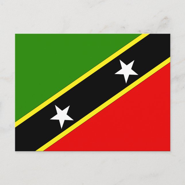 Saint Christopher Nevis Flag Postcard (Front)