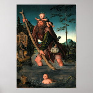 Saint Christopher Poster by Lucas Cranach The Eld