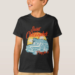 Saint Christopher Surfer Dude Surfing Men Beach Ca T-Shirt