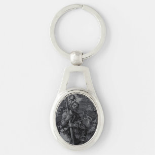 Saint Christopher venerated by Christians Keychain
