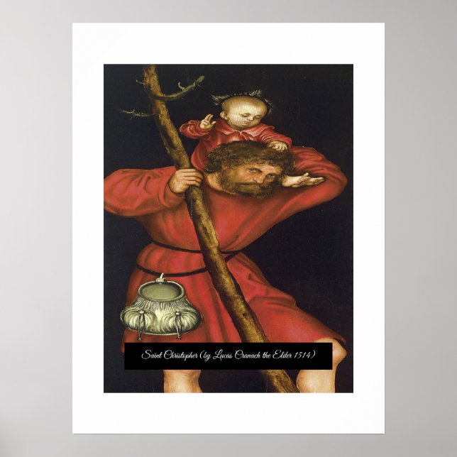 Saint Christopher with the Infant Christ Poster (Front)