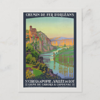 Saint-Cirq-Lapopie Vintage Poster 1914 Postcard