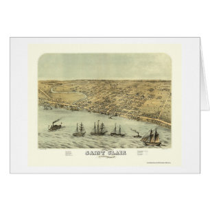 Saint Clair, MI Panoramic Map - 1868