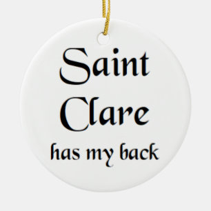 saint claire ceramic ornament