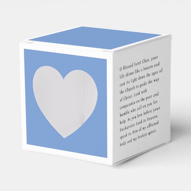 Saint Clare Assisi Card Favor Box (Front Side)