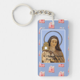 Saint Clare Assisi Keychain