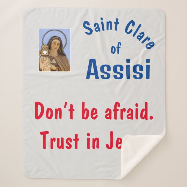 Saint Clare Assisi Sherpa Blanket (Front)