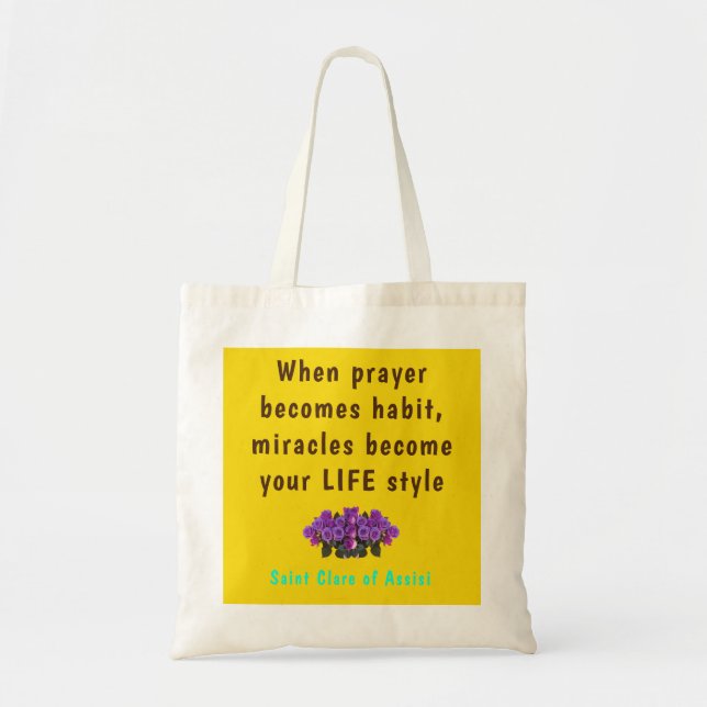 Saint Clare Assisi  Tote Bag (Front)