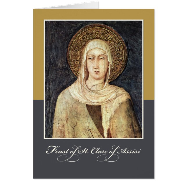 Saint Clare d'Assisi Fête Bénédiction (Devant)