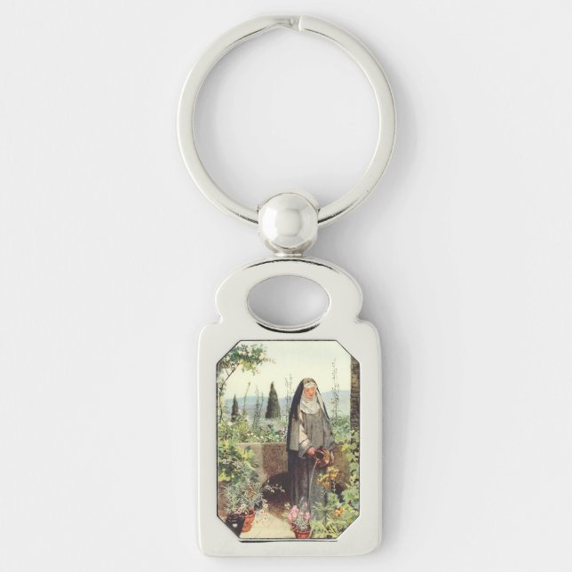 Saint Clare of Assisi: Patroness of Television Keychain (Front)