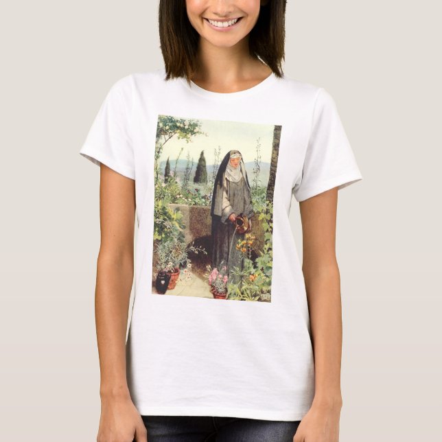 Saint Clare of Assisi: Patroness of Television T-Shirt (Front)