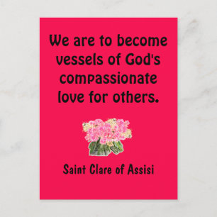 Saint Clare of Assisi Postcard