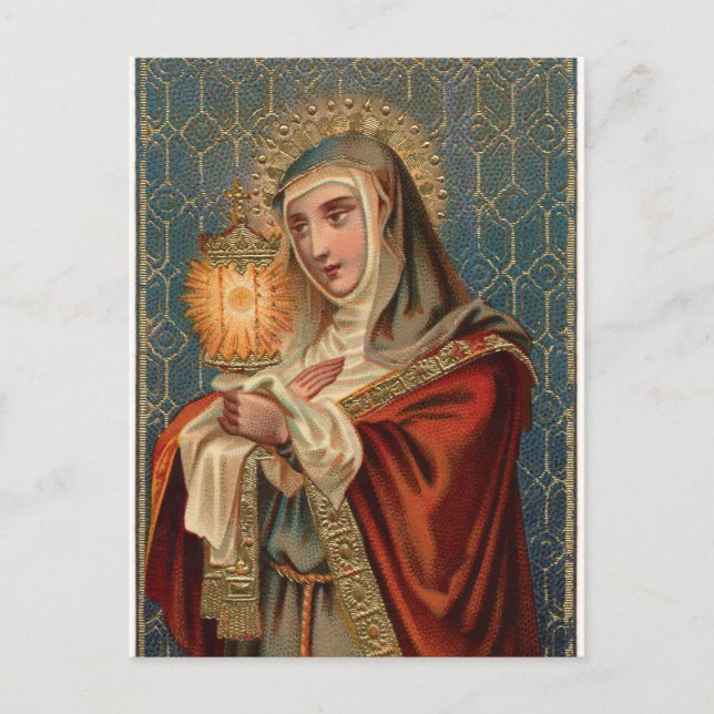 Saint Clare of Assisi Postcard (Front)