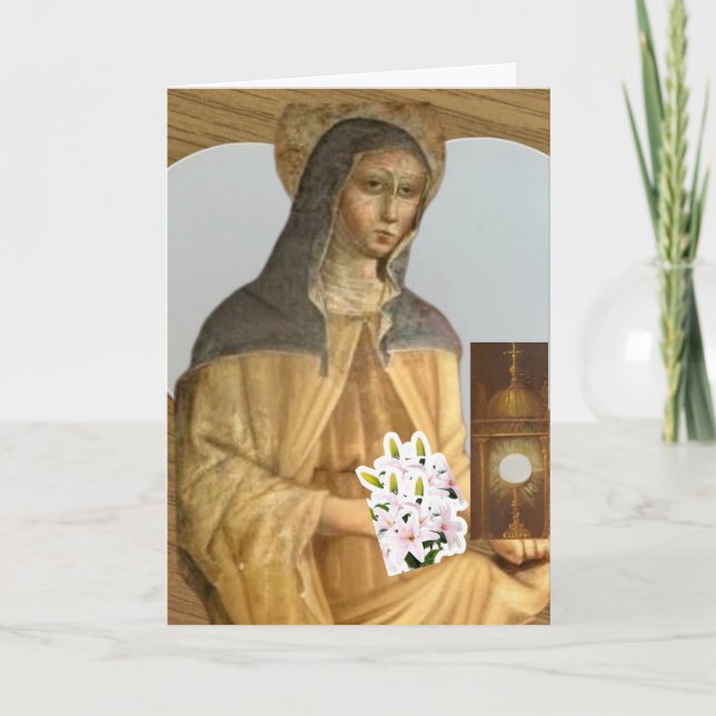 Saint Clare of Assisi Thank You Card (Front)