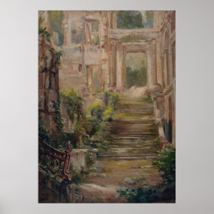 Saint-Cloud Castle Ruins Stairs Poster