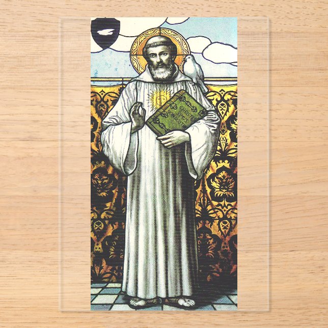 Saint Columbanus Irish missionary Acrylic Invitations (Front)