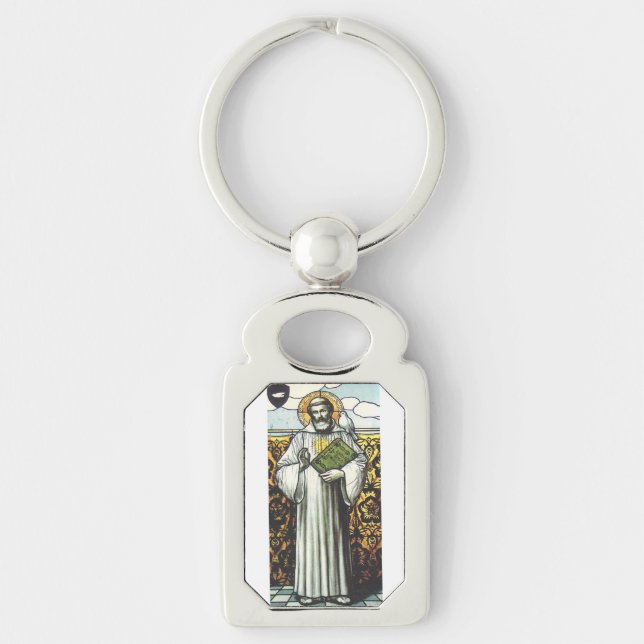 Saint Columbanus Irish missionary Keychain (Front)