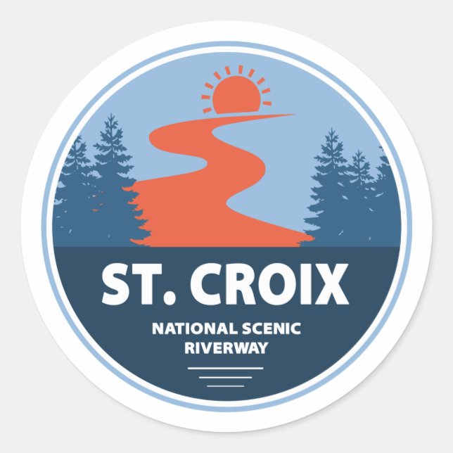 Saint Croix National Scenic Riverway Classic Round Sticker (Front)