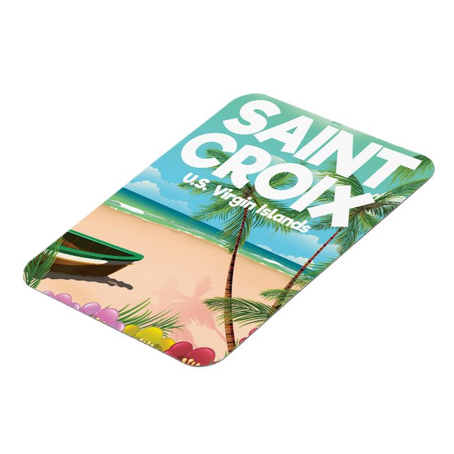 Saint Croix, U.S. Virgin Islands travel poster Magnet (Left Side)