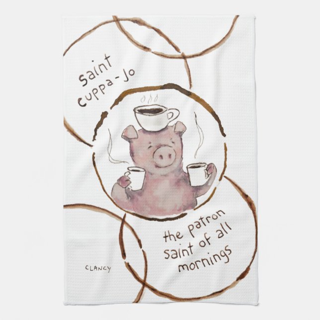 Saint Cuppa Jo Absurdi-tea towel (Vertical)