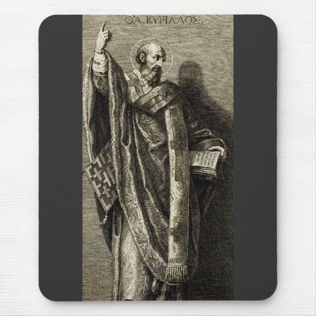 Saint Cyril of Jerusalem Confessor Mouse Pad (Front)