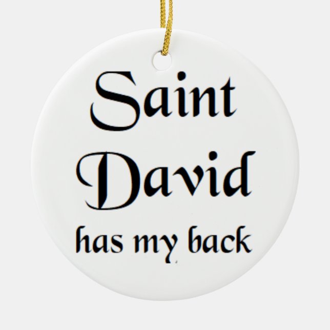saint david ceramic ornament (Front)