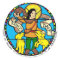 Saint Davy Round Sticker