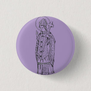 Saint Deiniol Abbot and Bishop 1 Inch Round Button