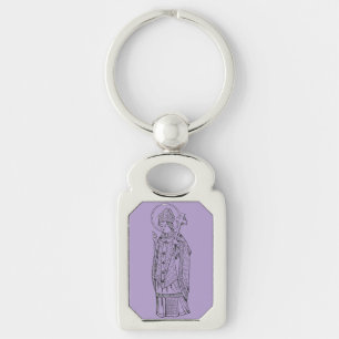 Saint Deiniol Abbot and Bishop Keychain