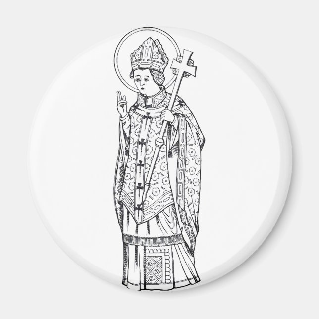 Saint Deiniol Abbot and Bishop Magnet (Front)