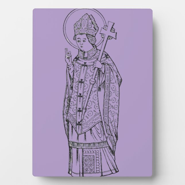 Saint Deiniol Abbot and Bishop Plaque (Front)