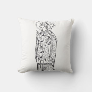 Saint Deiniol Abbot and Bishop Throw Pillow