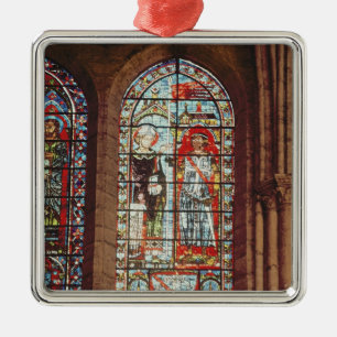 Saint Denis gives the oriflamme to Clement Metal Ornament