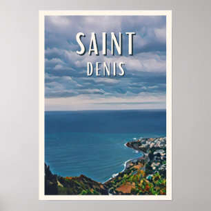 Saint-Denis (La Réunion) Photo Vintage Poster